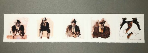 Yves Coladon artiste peintre et graveur. États d'âme... Aquarelle et encre.