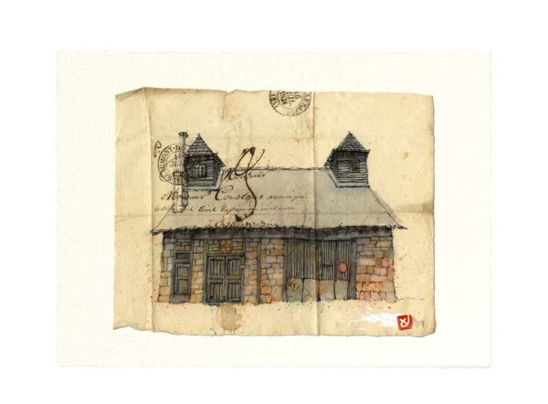 Carte postale. Maison N°5, Yves Coladon artiste peintre graveur