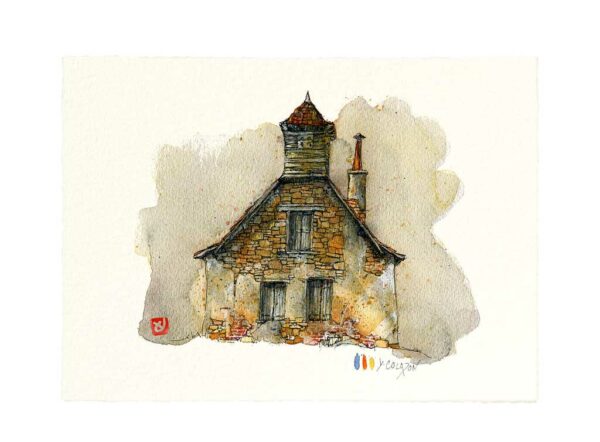 Carte postale. Maison N°7, Yves Coladon artiste peintre graveur