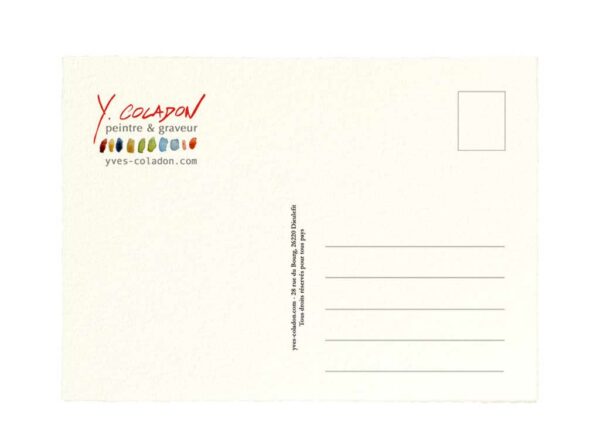 Carte postale. Yves Coladon artiste peintre graveur