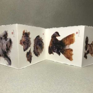 Yves Coladon artiste peintre et graveur. Chiens. Sam, Milou et les autres. Encre et aquarelle.