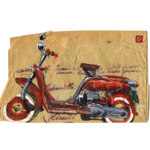 Moto, Yves Coladon artiste peintre graveur