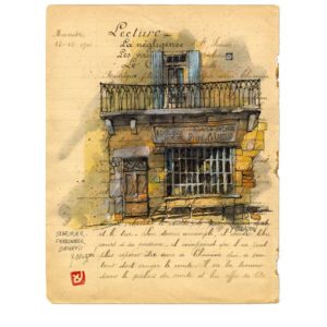 Maison de M. Martin ferronnier à Dieulefit, Yves Coladon artiste peintre graveur