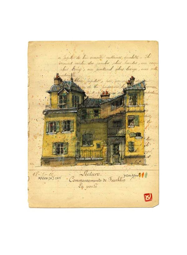 Maison de Monsieur Hulot, Jacques Tati, Yves Coladon artiste peintre graveur