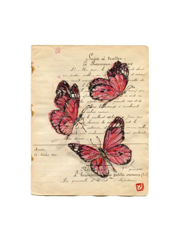 Papillons, Yves Coladon artiste peintre graveur