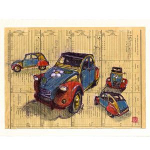 Carte postale. Deuch, aquarelle, Yves Coladon artiste peintre graveur