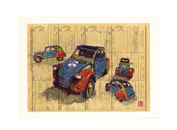 Carte postale. Deuch, aquarelle, Yves Coladon artiste peintre graveur