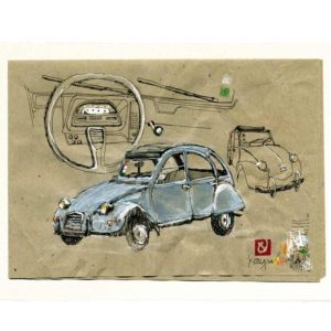 Carte postale. Deuch, aquarelle, Yves Coladon artiste peintre graveur