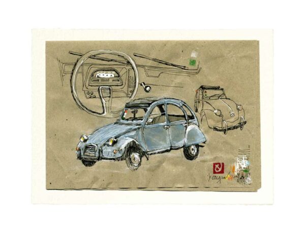 Carte postale. Deuch, aquarelle, Yves Coladon artiste peintre graveur