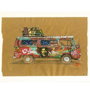 Yves-Coladon-Artiste-Dieulefit-Carte-Postale-Combi-hippie