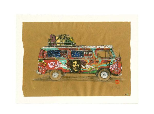 Yves-Coladon-Artiste-Dieulefit-Carte-Postale-Combi-hippie